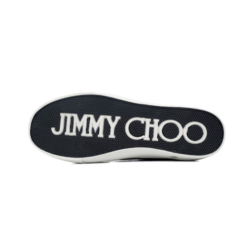 Jimmy Choo Palma Maxi Black and Latte Canvas Platform Trainers PALMAMAXIFCYE013921