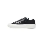 Jimmy Choo Palma Maxi Black and Latte Canvas Platform Trainers PALMAMAXIFCYE013921