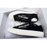 Jimmy Choo Palma Maxi Black and Latte Canvas Platform Trainers PALMAMAXIFCYE013921
