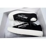 Jimmy Choo Palma Maxi Black and Latte Canvas Platform Trainers PALMAMAXIFCYE013921