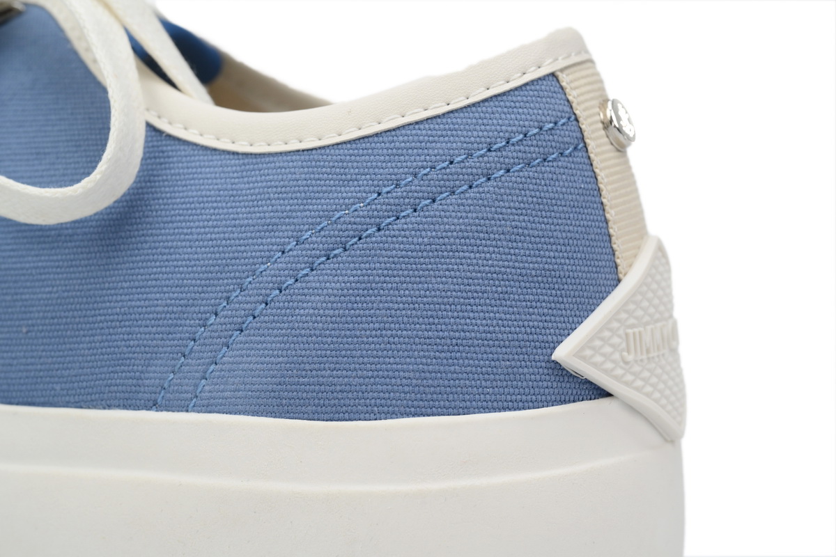 Jimmy Choo Palma Maxi Blue Canvas Platform Trainers PALMAMAXIFCYE043621
