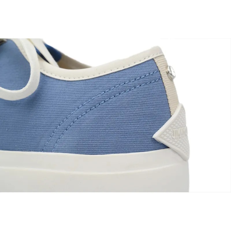 Jimmy Choo Palma Maxi Blue Canvas Platform Trainers PALMAMAXIFCYE043621