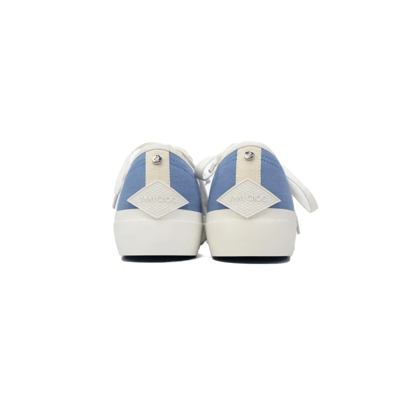 Jimmy Choo Palma Maxi Blue Canvas Platform Trainers PALMAMAXIFCYE043621