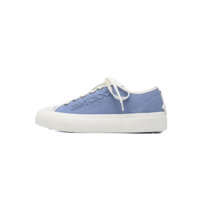 Jimmy Choo Palma Maxi Blue Canvas Platform Trainers PALMAMAXIFCYE043621 01