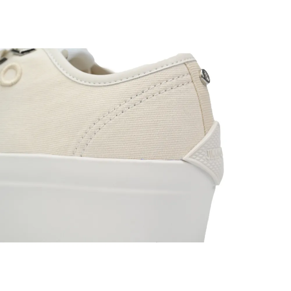 jimmy choo palma maxi white canvas platform trainers (women) palmafcye