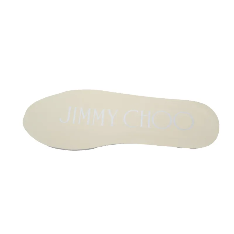 Jimmy Choo Palma Maxi White Canvas Platform Trainers PALMAMAXIFCYE