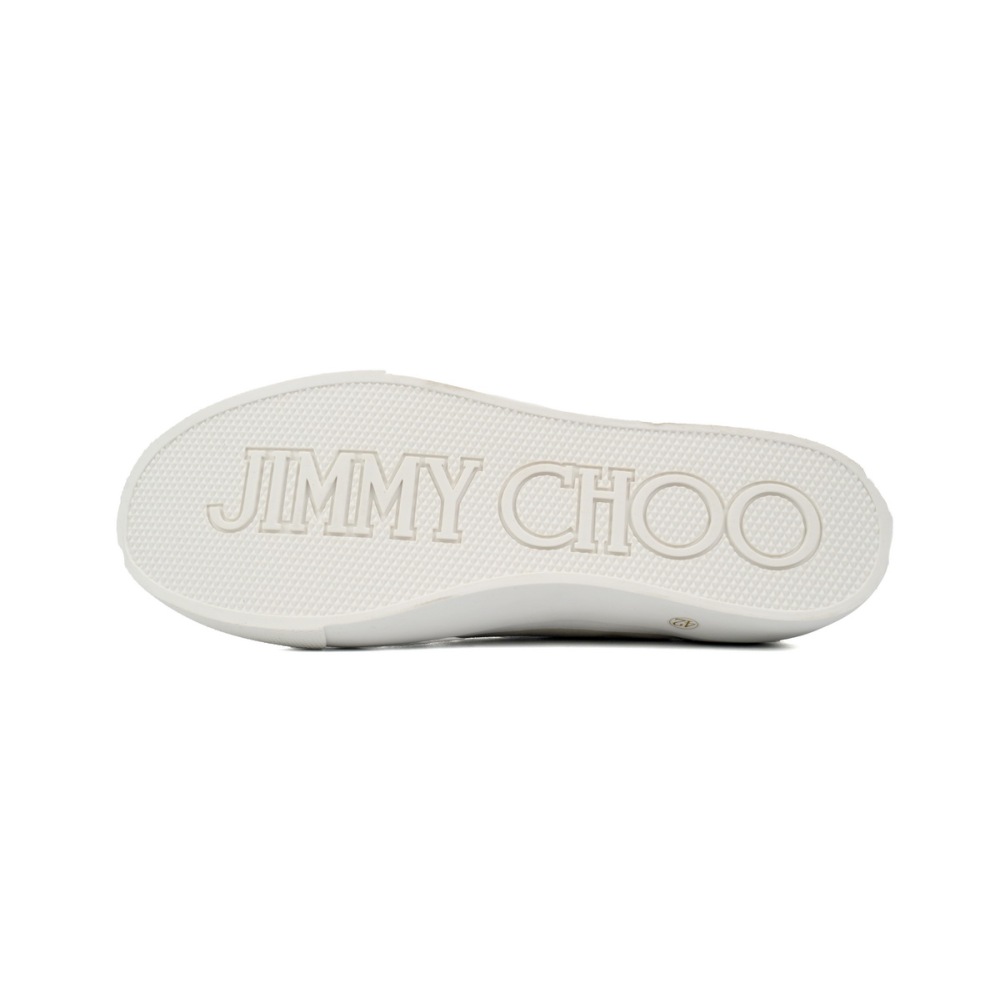 Jimmy Choo Palma Maxi White Canvas Platform Trainers PALMAMAXIFCYE