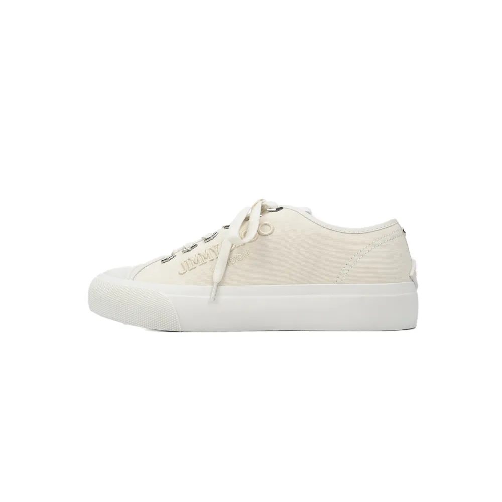 jimmy choo palma maxi white canvas platform trainers palmamaxifcye