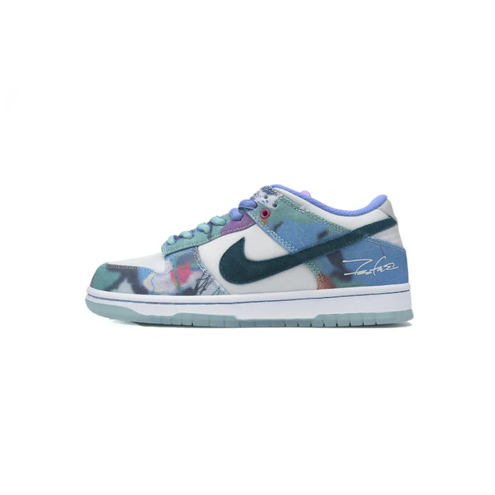 pk god batch nike sb dunk lowfutura laboratories bleached aqua hf6061-400