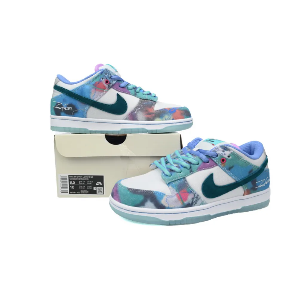 pk god batch nike sb dunk lowfutura laboratories bleached aqua hf6061-400