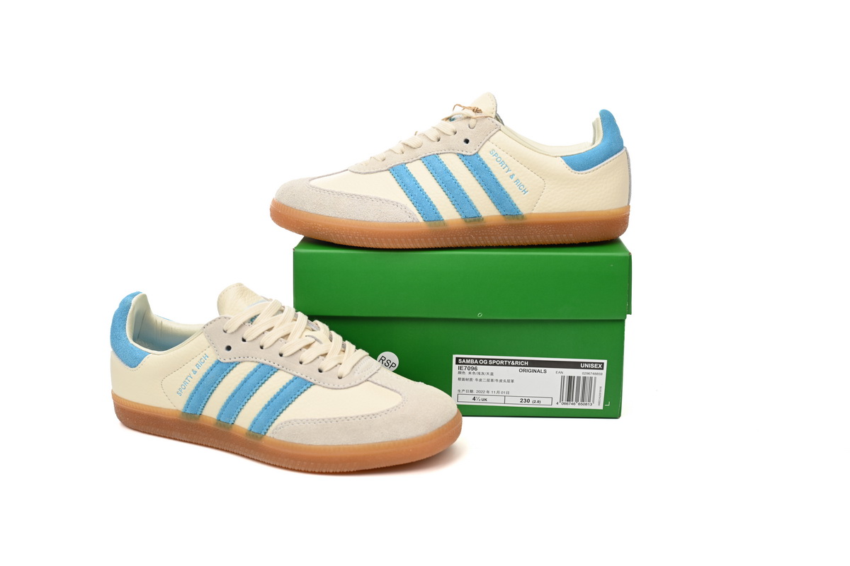 Adidas Samba OG Sporty & Rich Cream Blue IE7096 