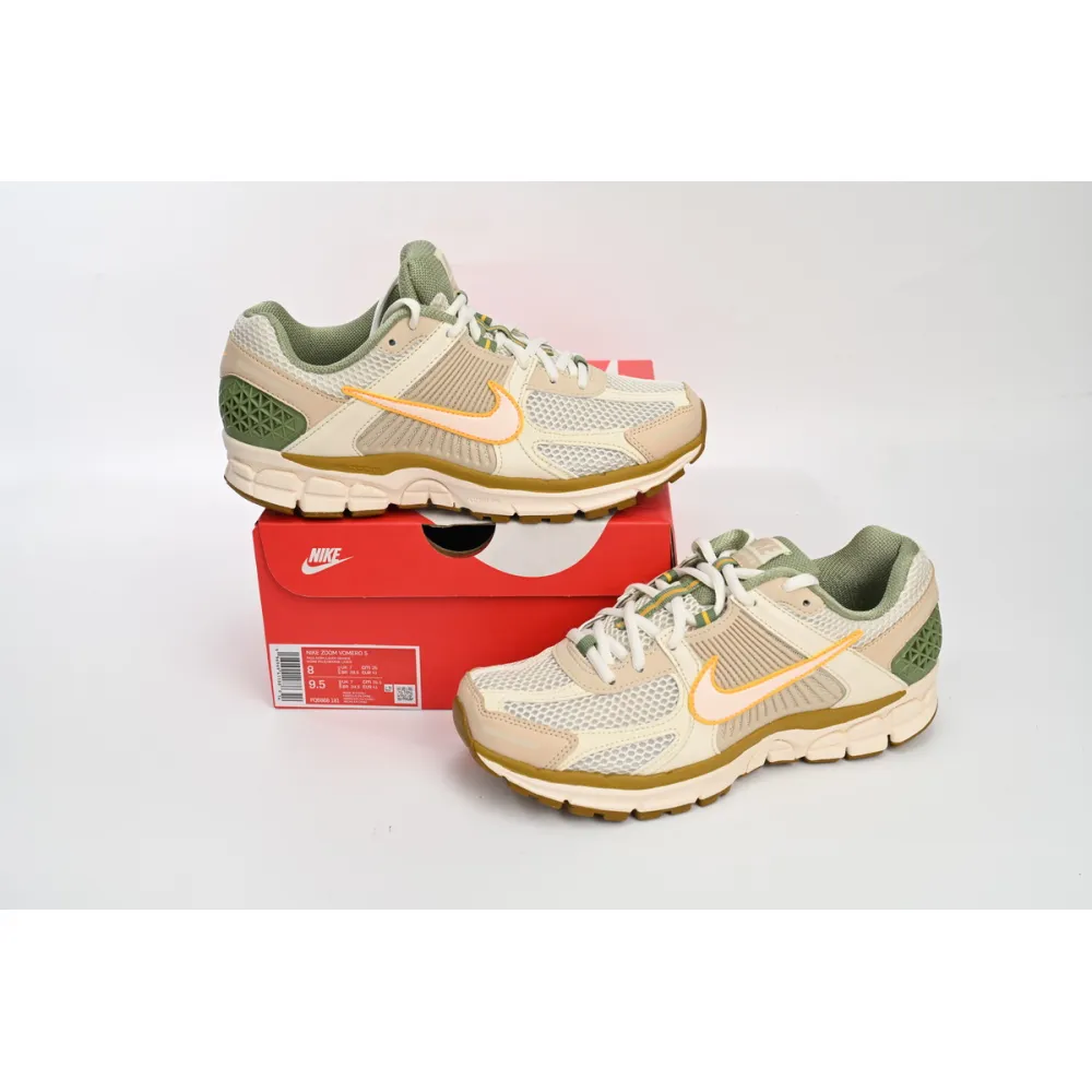 nike zoom vomero 5 sail laser orange medium olive fq6868-181