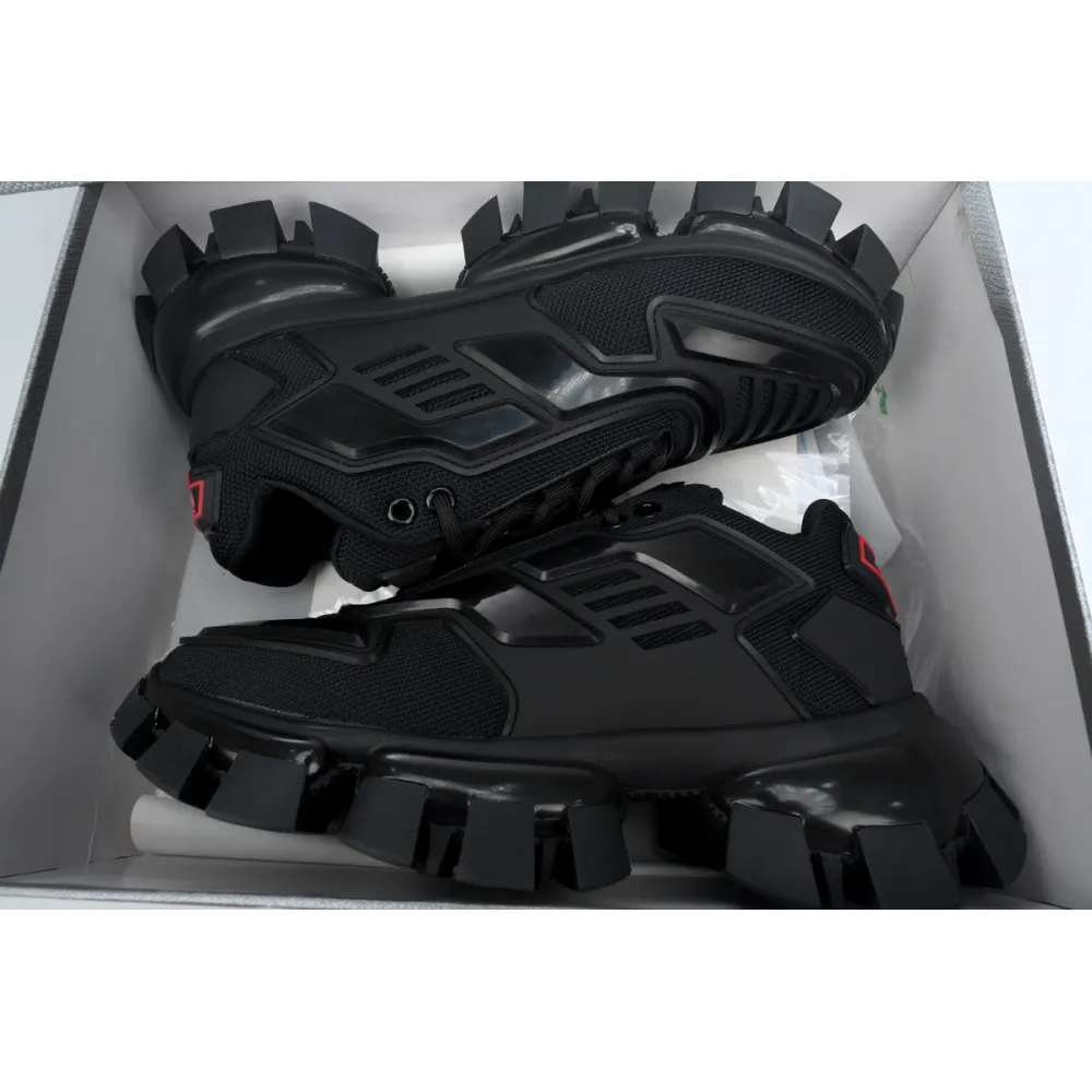 Prada Cloudbust Thunder Technical Fabric Sneakers Black