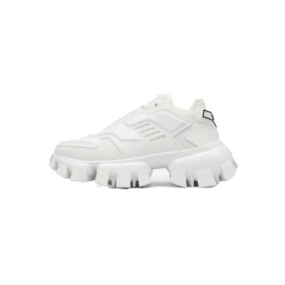 Prada Cloudbust Thunder Technical Fabric Sneakers White 01