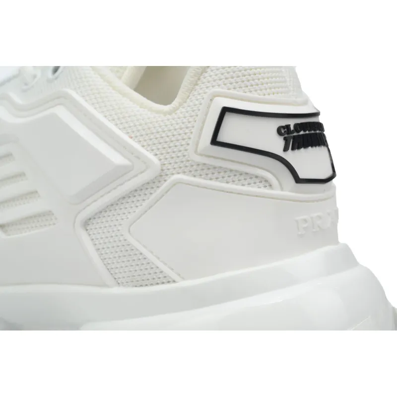 Prada Cloudbust Thunder Technical Fabric Sneakers White