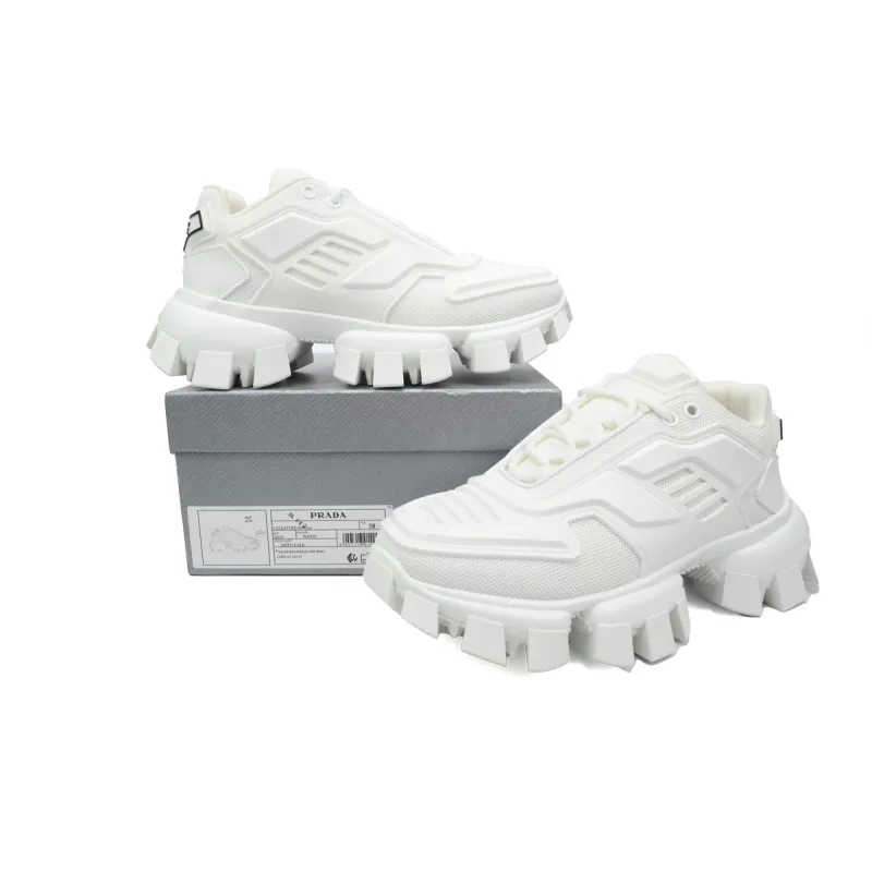 Prada Cloudbust Thunder Technical Fabric Sneakers White