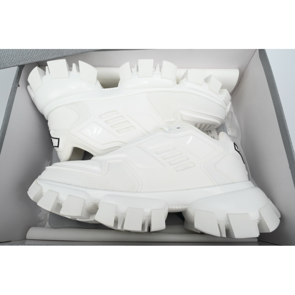Prada Cloudbust Thunder Technical Fabric Sneakers White