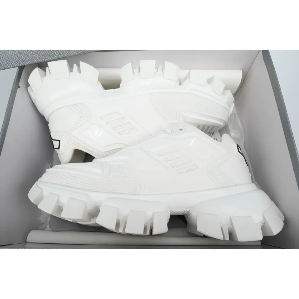 Prada Cloudbust Thunder Technical Fabric Sneakers White