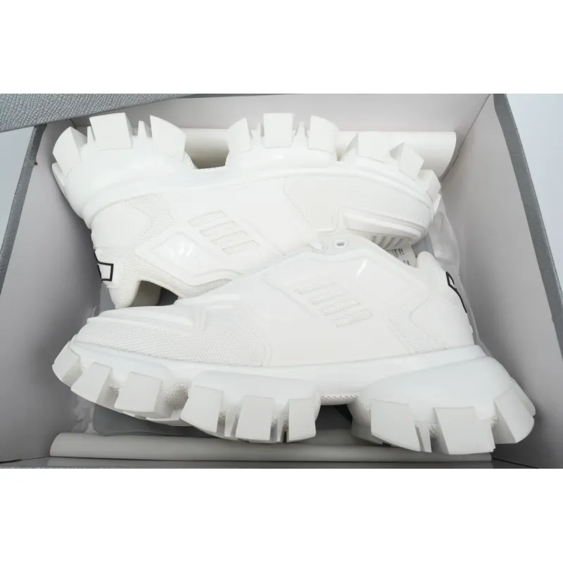 Prada Cloudbust Thunder Technical Fabric Sneakers White