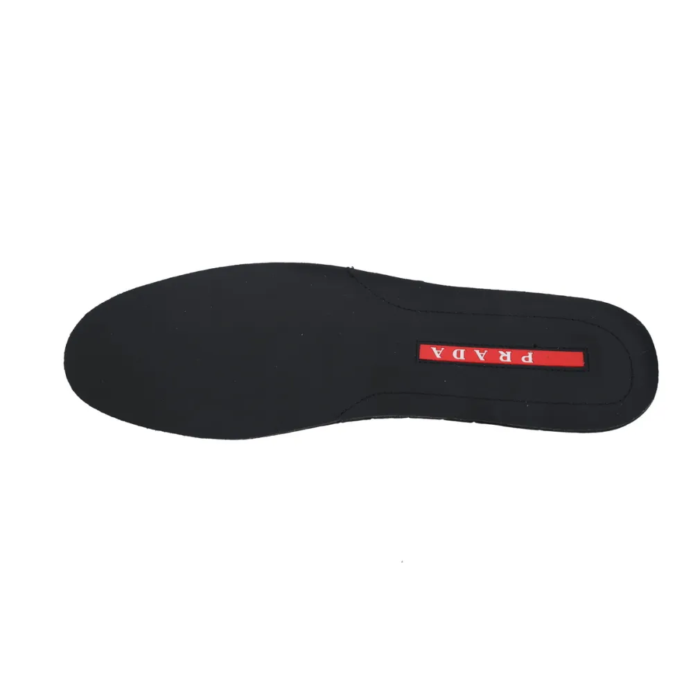 Prada Lane Leather Sneakers Lane Black