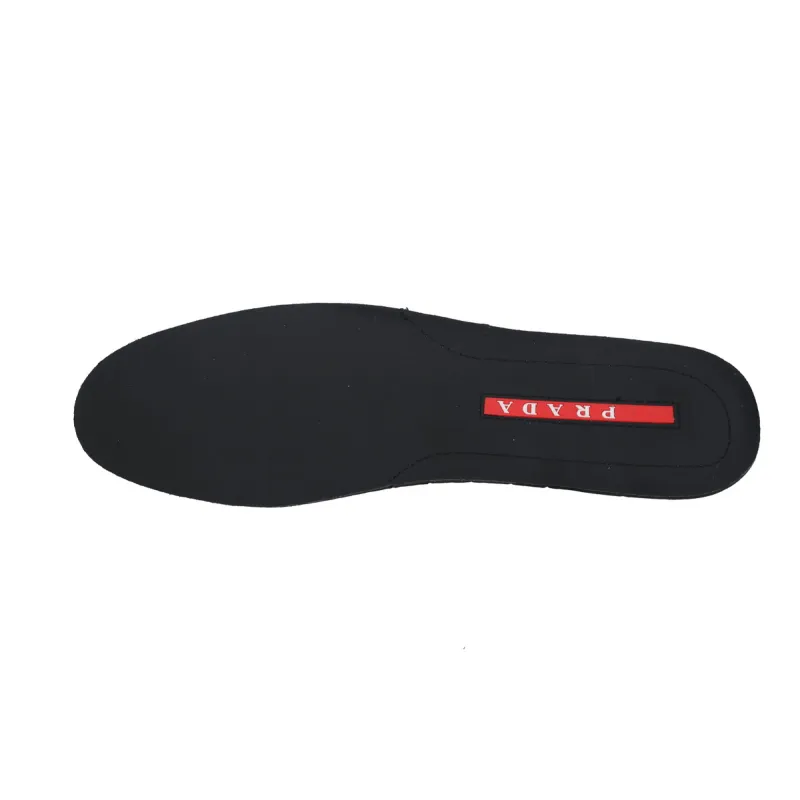 Prada Lane Leather Sneakers Lane Black