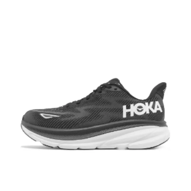 Hoka One One Clifton 9 2E Wide Black White 1132210-BWHT