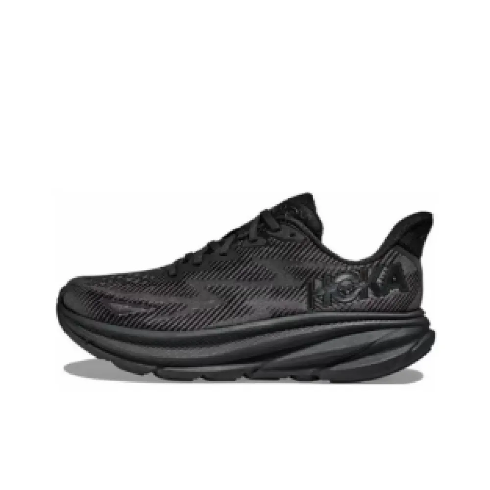 hoka one one clifton 9 triple black 1127895-bblc