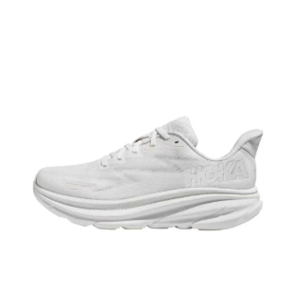 hoka one one clifton 9 triple white 1127895-wwh