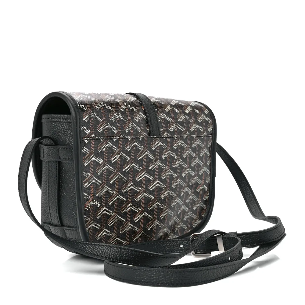 goyard goyardine belvedere ii pm messenger bag black ck0823