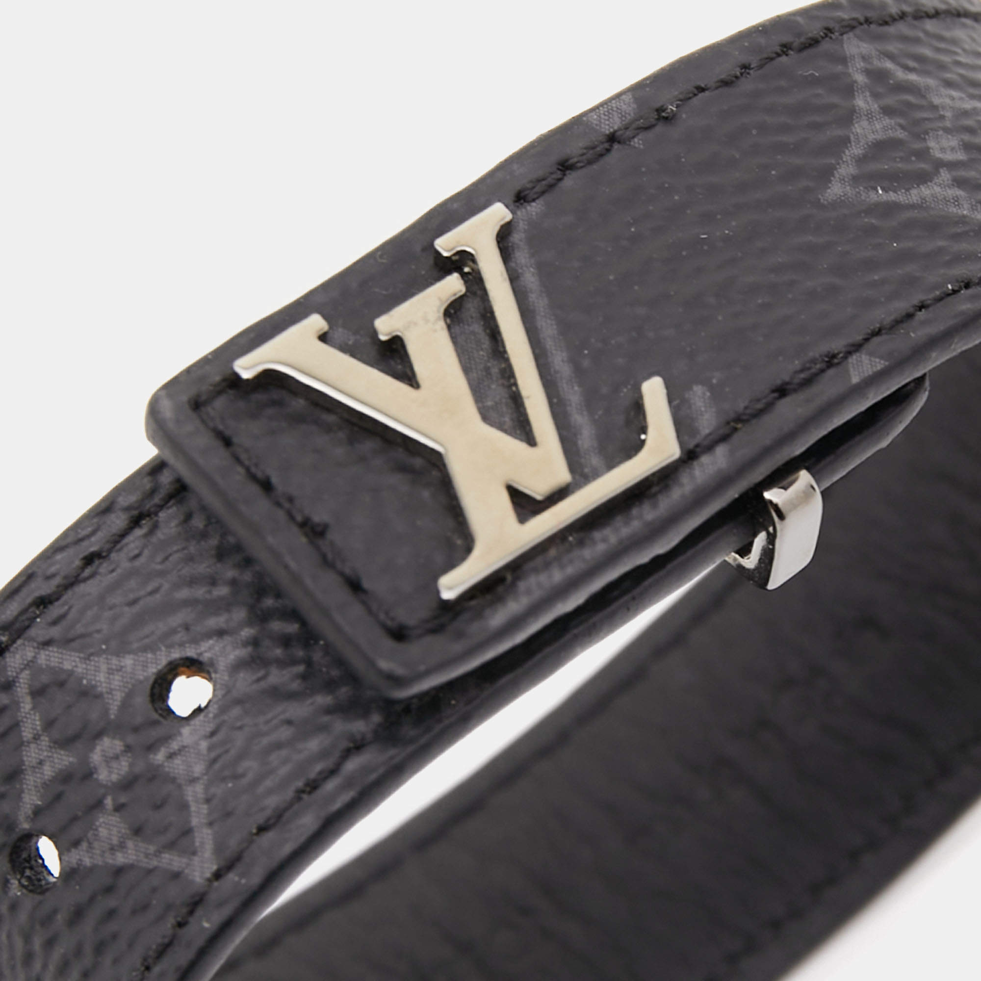 [Add One] Louis Vuitton Monogram Eclipse LV Slim Bracelet CK0828 