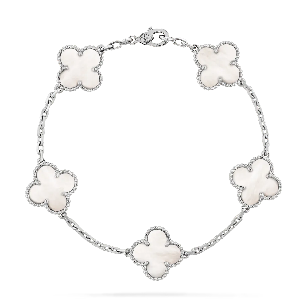 [add one] van cleef & arpels vintage alhambra bracelet 5 motifs vcarf48400 ck082812