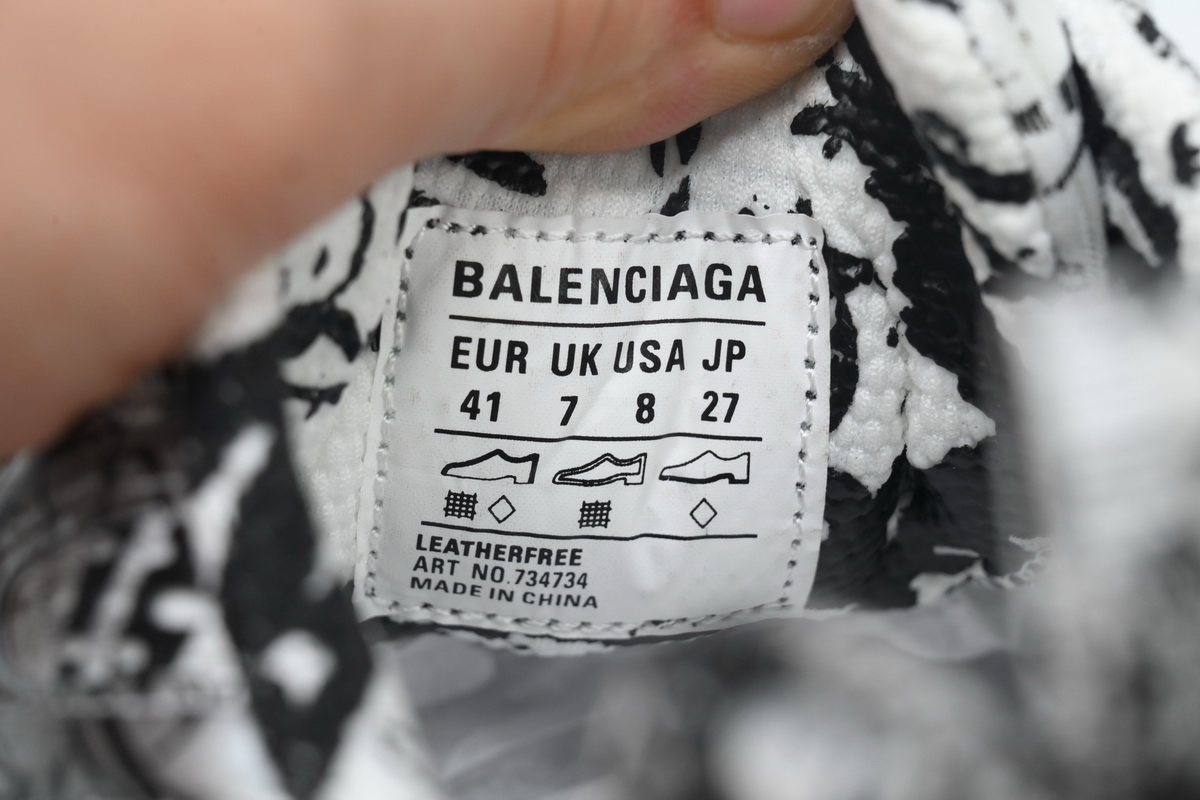 Balenciaga 3XL Sneaker Black and White 734734 W2RG3 9010