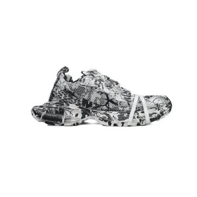 Balenciaga 3XL Sneaker Black and White 734734 W2RG3 9010 02