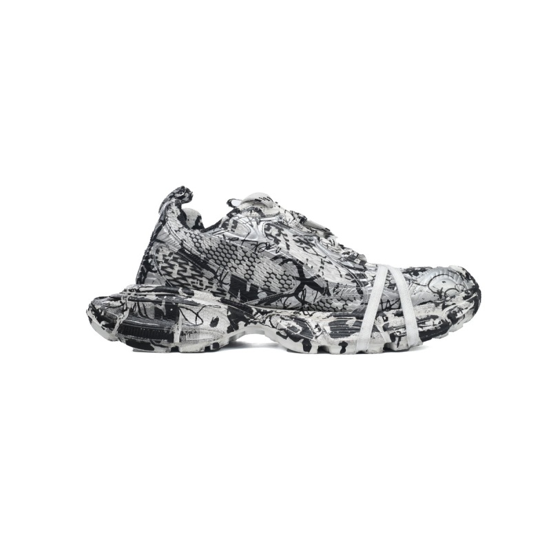 Balenciaga 3XL Sneaker Black and White 734734 W2RG3 9010