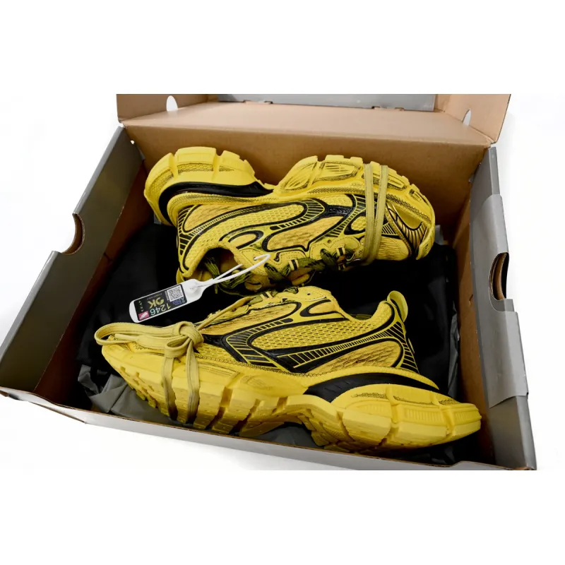 Balenciaga 3XL Sneaker Black Yellow 734734 W3XL2 7010