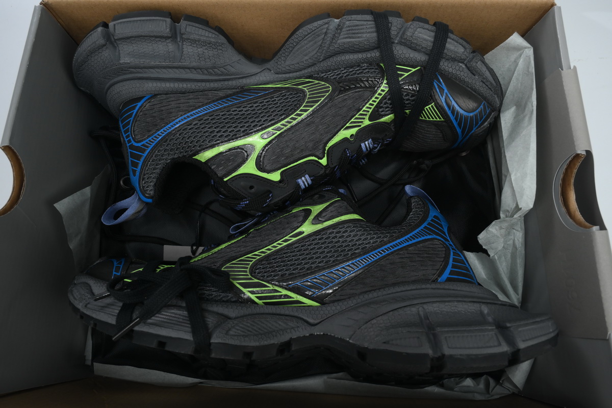 Balenciaga 3XL Sneaker In Dark Green/Black/Blue/Green 734734 W3XL5 1143