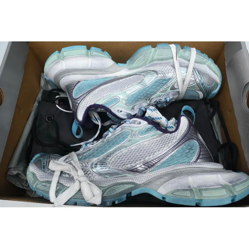 Balenciaga 3XL Sneaker White Silver Blue 734731 W3XL5 4095 