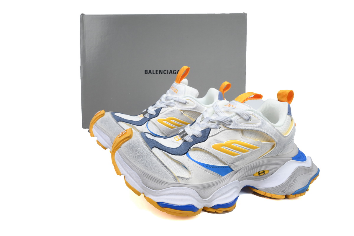 Balenciaga Cargo Sneaker White/Grey/Orange/Blue 785754 W2MV1 9174