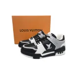 Louis Vuitton LV Trainer Sneaker Black Grey XD CK24071804