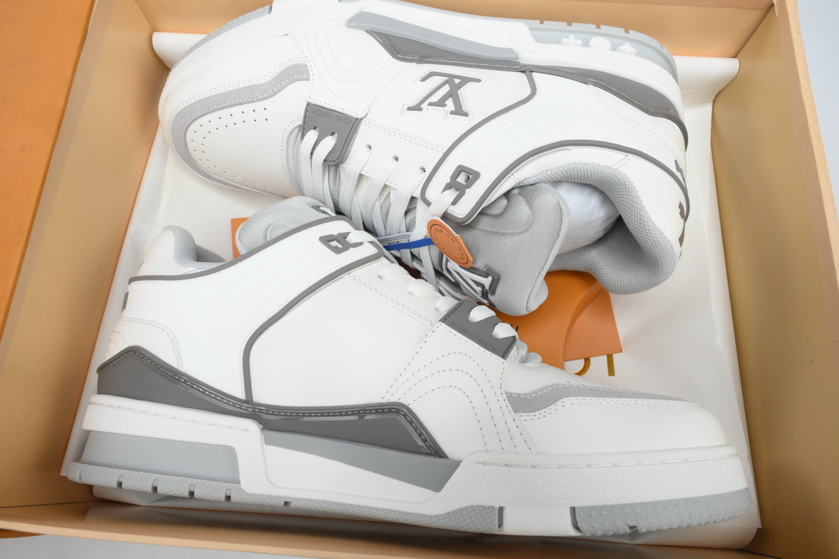 Louis Vuitton LV Trainer Sneaker White Grey XD CK24071805