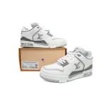 Louis Vuitton LV Trainer Sneaker White Grey XD CK24071805
