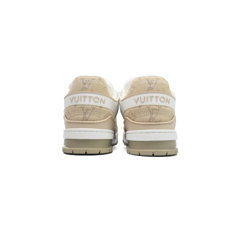 Louis Vuitton LV Trainer Sneaker White Khaki XD CK24071807