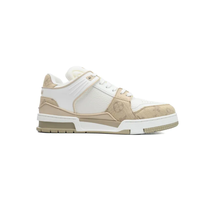 Louis Vuitton LV Trainer Sneaker White Khaki XD CK24071807