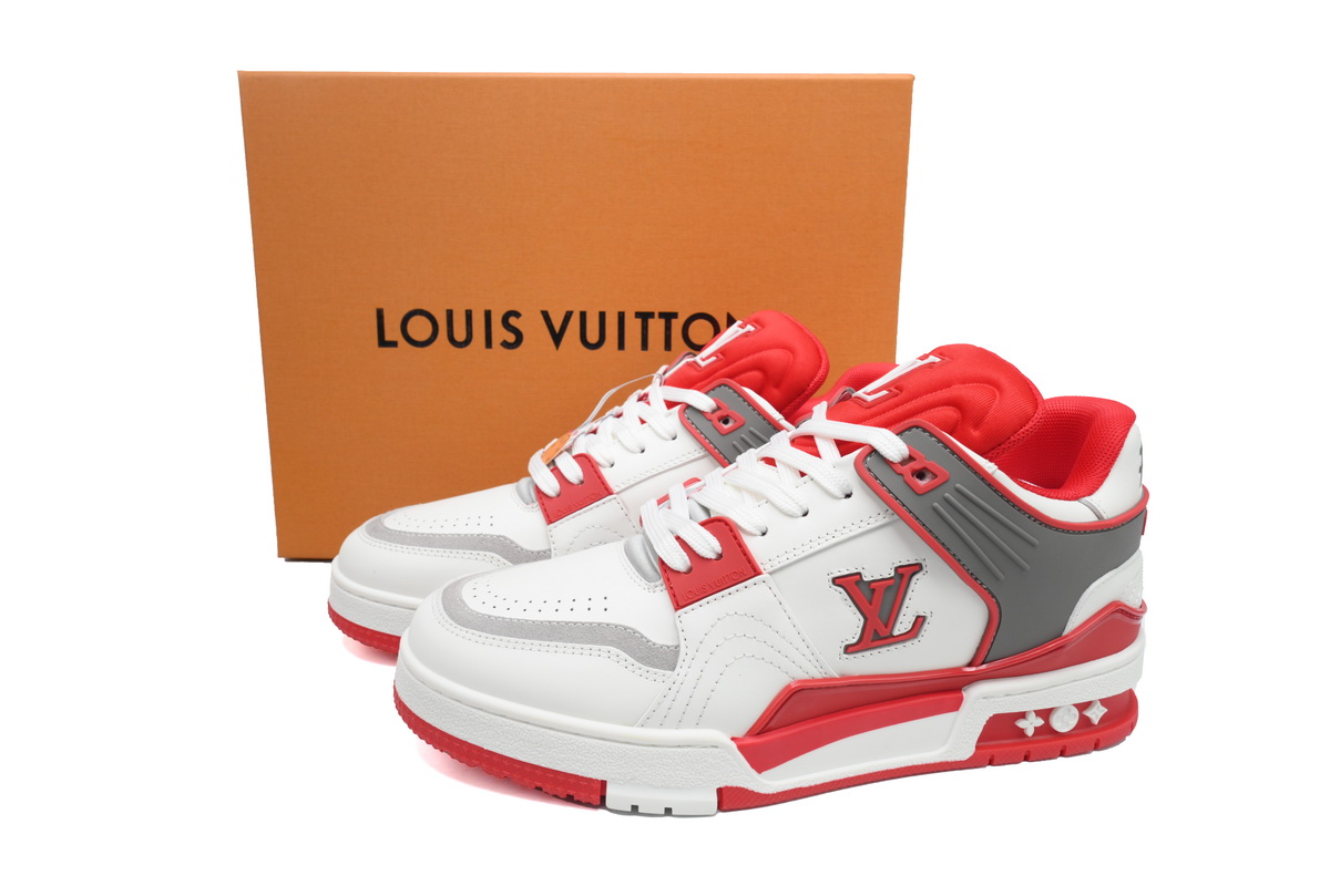 Louis Vuitton LV Trainer Sneaker White Red XD CK24071806