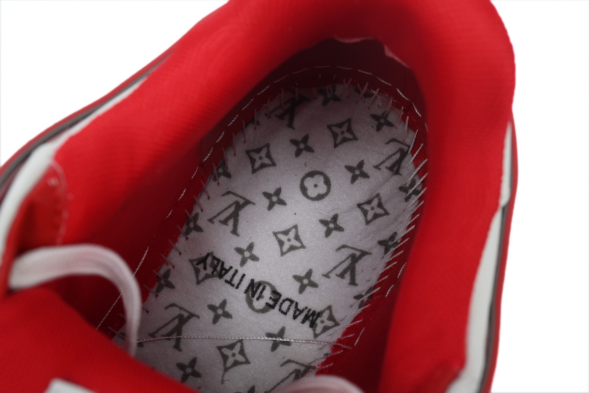 Louis Vuitton LV Trainer Sneaker White Red XD CK24071806
