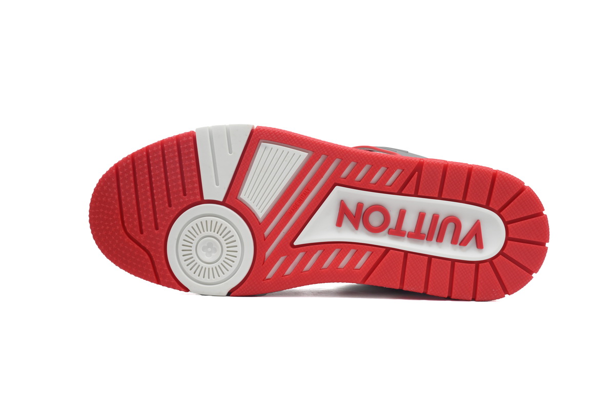 Louis Vuitton LV Trainer Sneaker White Red XD CK24071806