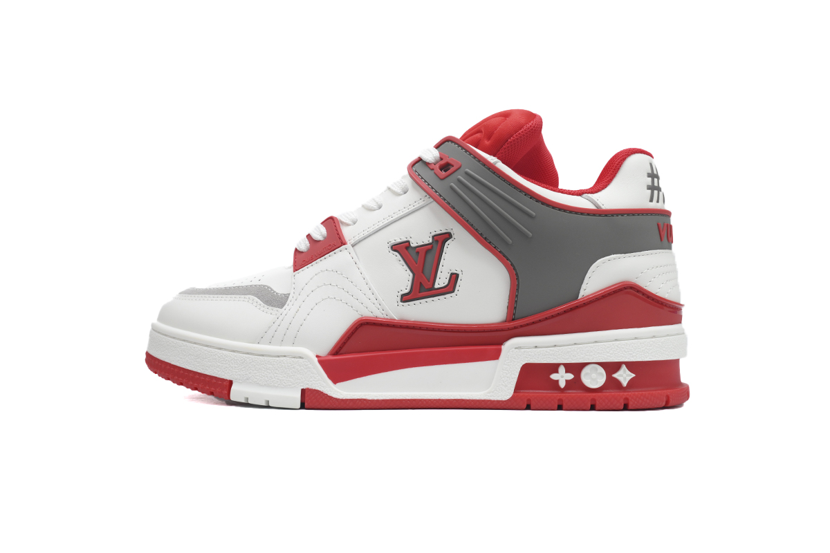 Louis Vuitton LV Trainer Sneaker White Red XD CK24071806