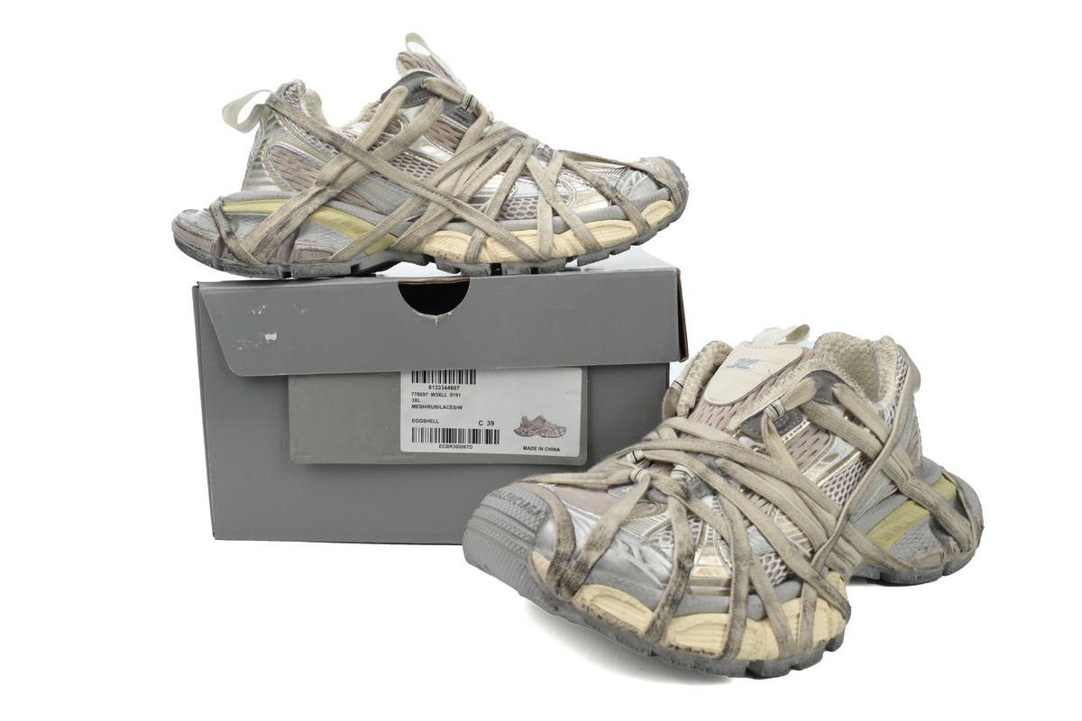 Balenciaga 3XL Sneaker Worn-Out - Brown Grey 778698 W3XLL 9191
