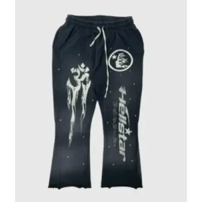 Hellstar Studios Racer Flare Black Sweatpants 02