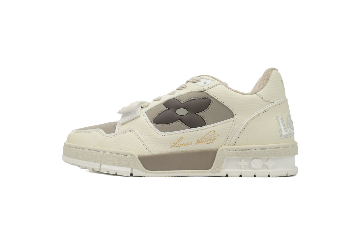 Louis Vuitton LV Trainer Sneaker Monogram Flower Beige 1ACW44